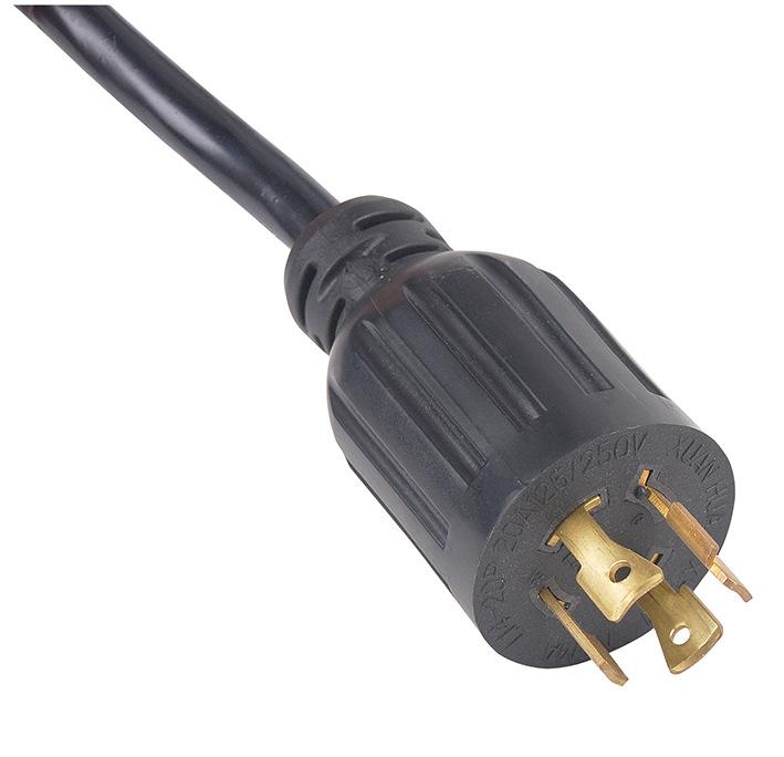 L14-20P插头电源线北美UL重型自锁插头橡胶线 SJ 3*10AWG