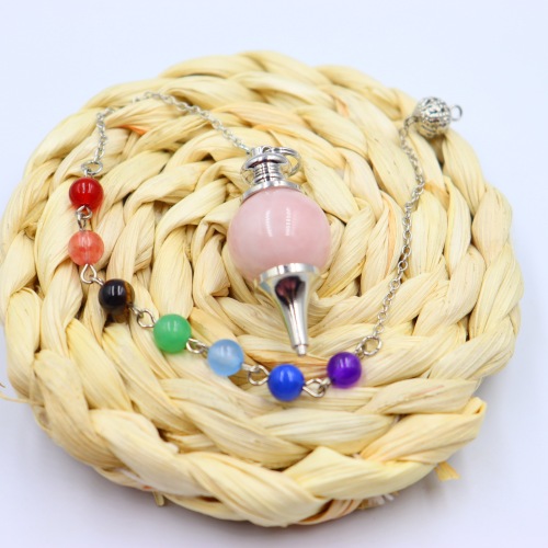 Pendulum chain amethyst removable natural stone agate pendulum crystal pendant necklace yoga props jewelry