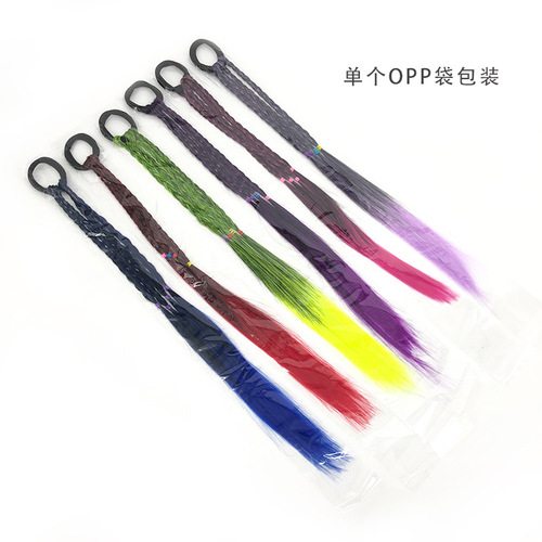Foreign Trade Supply: Kids' Colorful Hair Ties, Gradient Wigs, Braided Hairbands, Dreadlock & Twist Hair Accessories for Performances