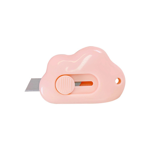 Japanese minimalist creative cloud-shaped utility knife, retractable portable mini blade, cute girl heart, unboxing knife