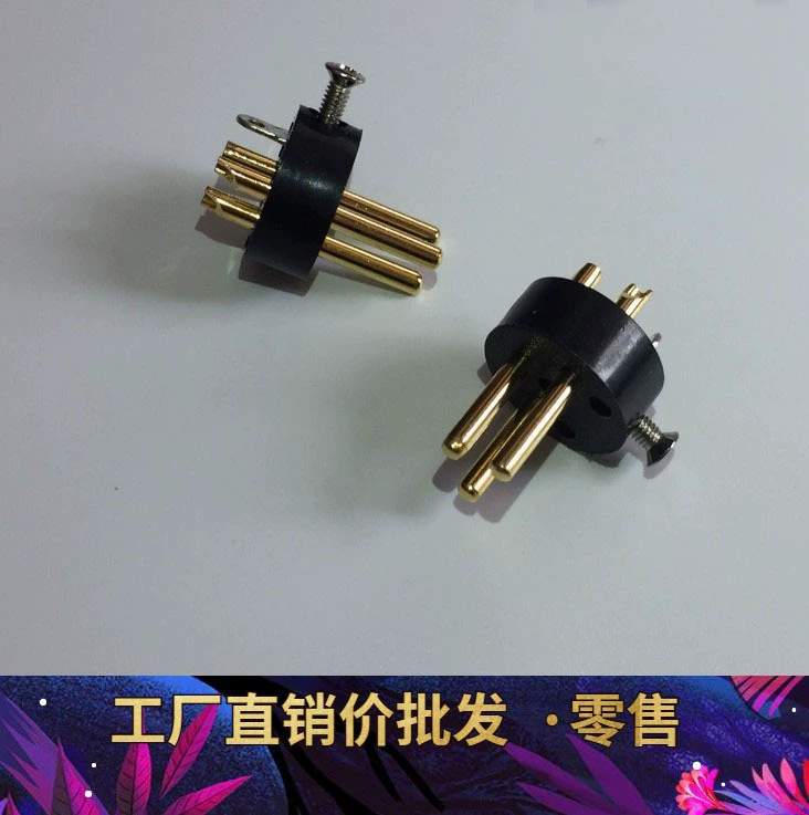 Мужские аксессуары для держателя карт KTV, разъем для микрофона, трехжильные аксессуары, позолоченный 3-контактный кран для карт Carnon, Трехконтактный