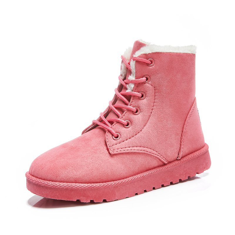 Nuevo invierno forrado de lana gruesa botas de nieve de las mujeres zapatos de algodón caliente botas cortas Martin botas de Comercio Exterior más zapatos de tamaño