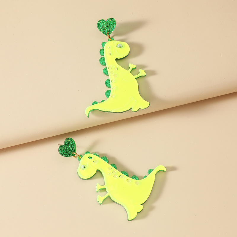 1 Pair Cute Dinosaur Arylic Women's Drop Earrings display picture 2