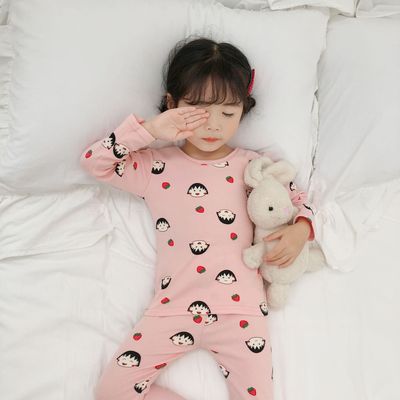 2020冬款A类女童儿童内衣套装97棉秋衣秋裤保暖韩版磨毛批发大童|ms