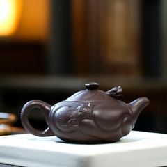 宜興原礦老紫泥名家紫砂壺 全手工魚化龍茶壺功夫茶具泡茶壺批發