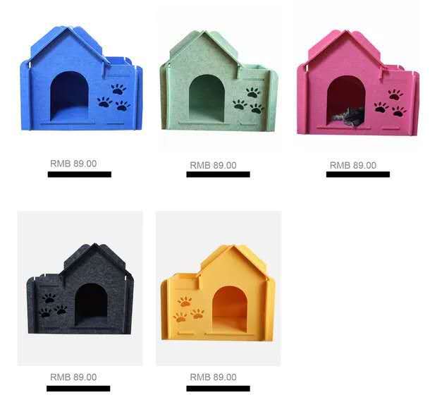 毛毡猫窝，宠物用品创意宠物房子新款加厚猫房，四季通用批发定制