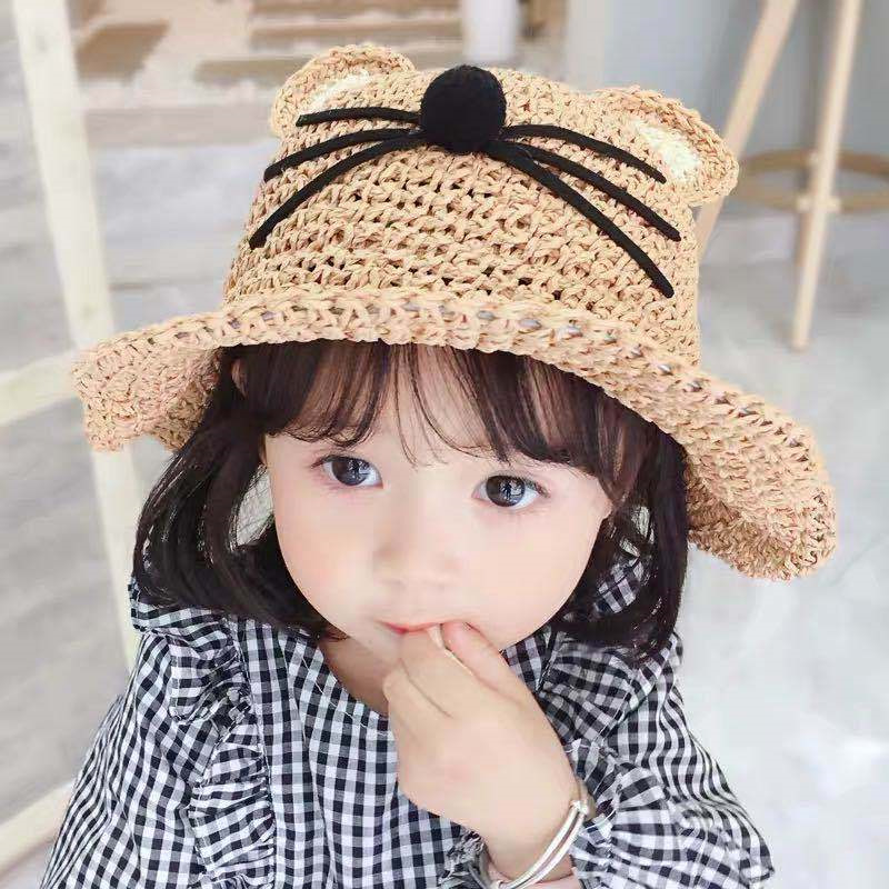 Children's summer foldable baby cap solar-powered