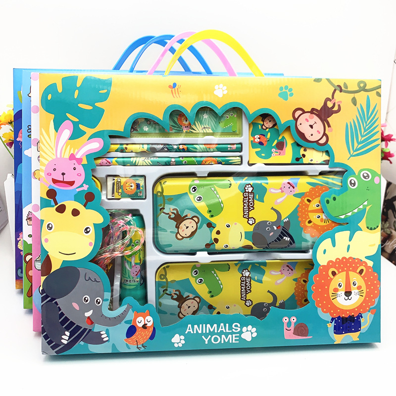 Student Stationery Set Gift Box Kindergarten Graduation Gift Activity Prizes Children's Learning Supplies Primary School Gifts