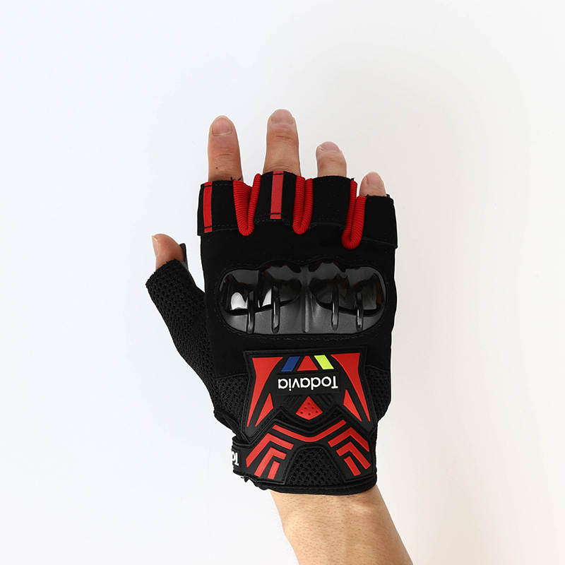 Nuevo puño de protección guantes de medio Dedo de conducción off-road Road Racing Road anti-DDoS guantes resistentes al desgaste