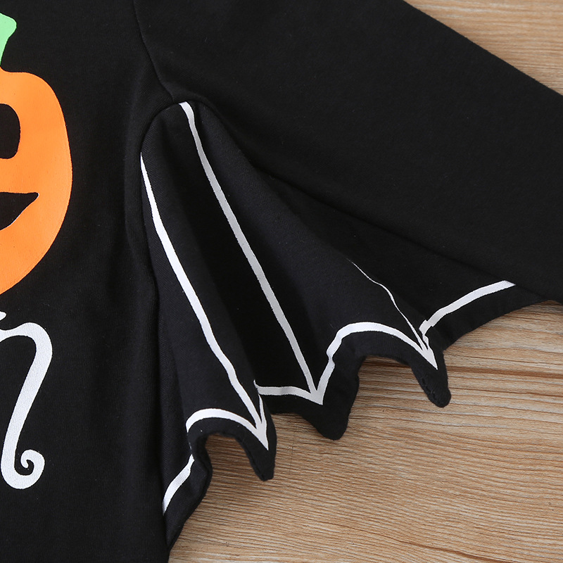 Halloween Fashion Letter Cotton Blend Baby Rompers display picture 3