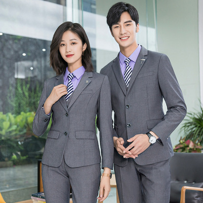 Factory wholesale 2021 new pattern coverall man 's suit suit men and women business affairs sale interview work clothes Occupation suit