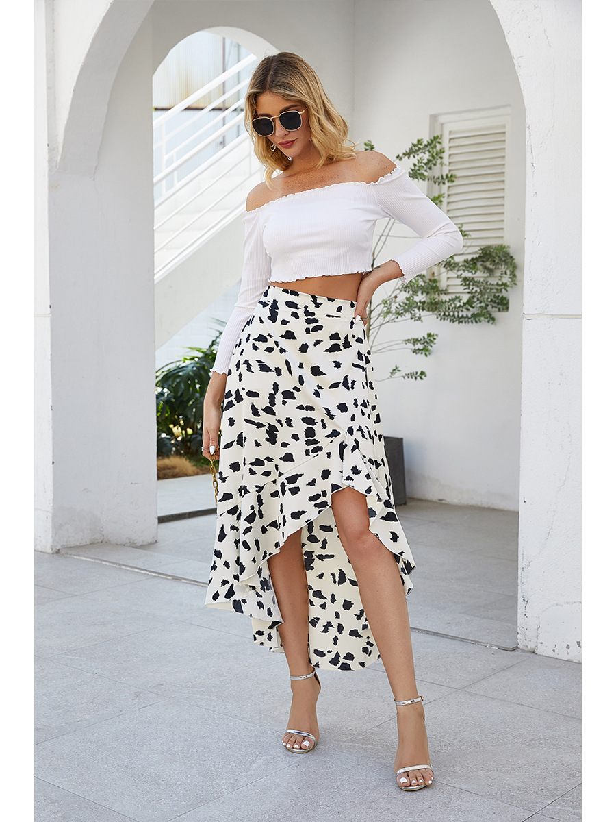 Fashion printed fringed skirt  NSAL14206