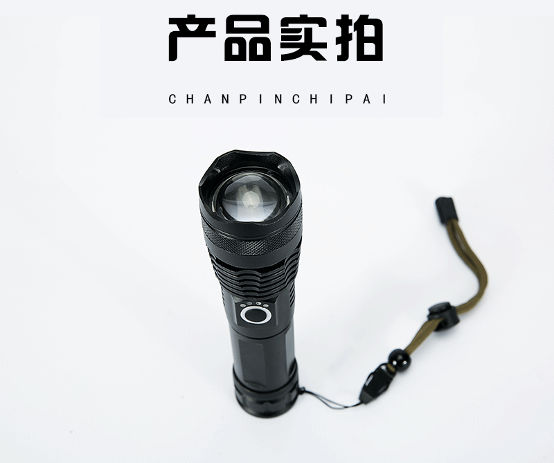 Cross-border bestseller USB flashlight, outdoor aluminum alloy strong light flashlight, new battery display flashlight gift wholesale pic 13