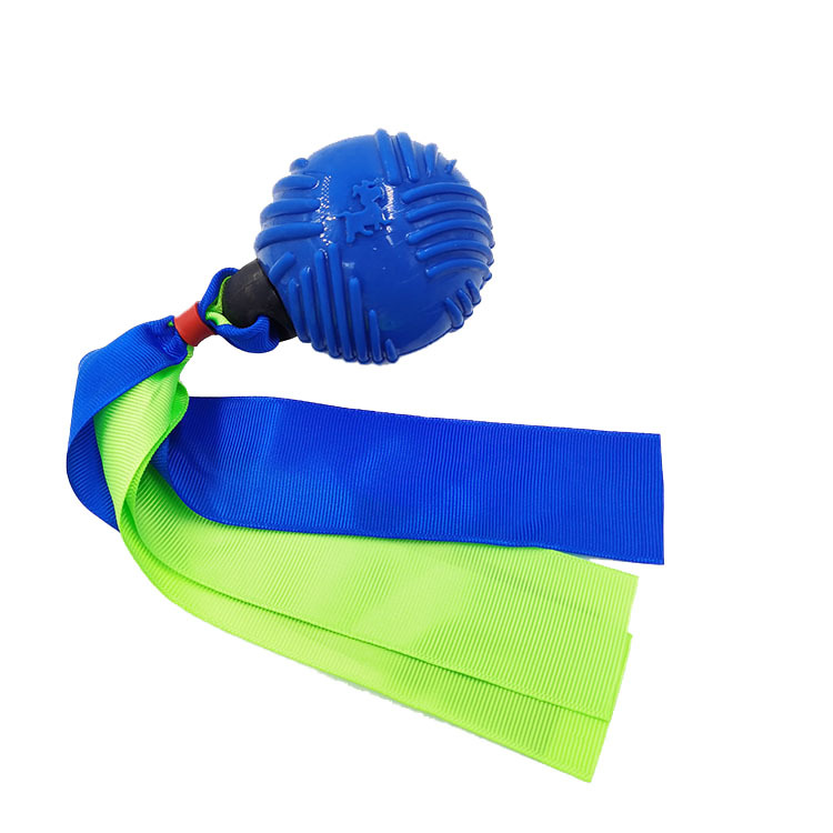 Mascota molar diente limpieza bola TPR cinta perro sonido juguete Bola de entrenamiento perro jugable mordedura suministros para mascotas