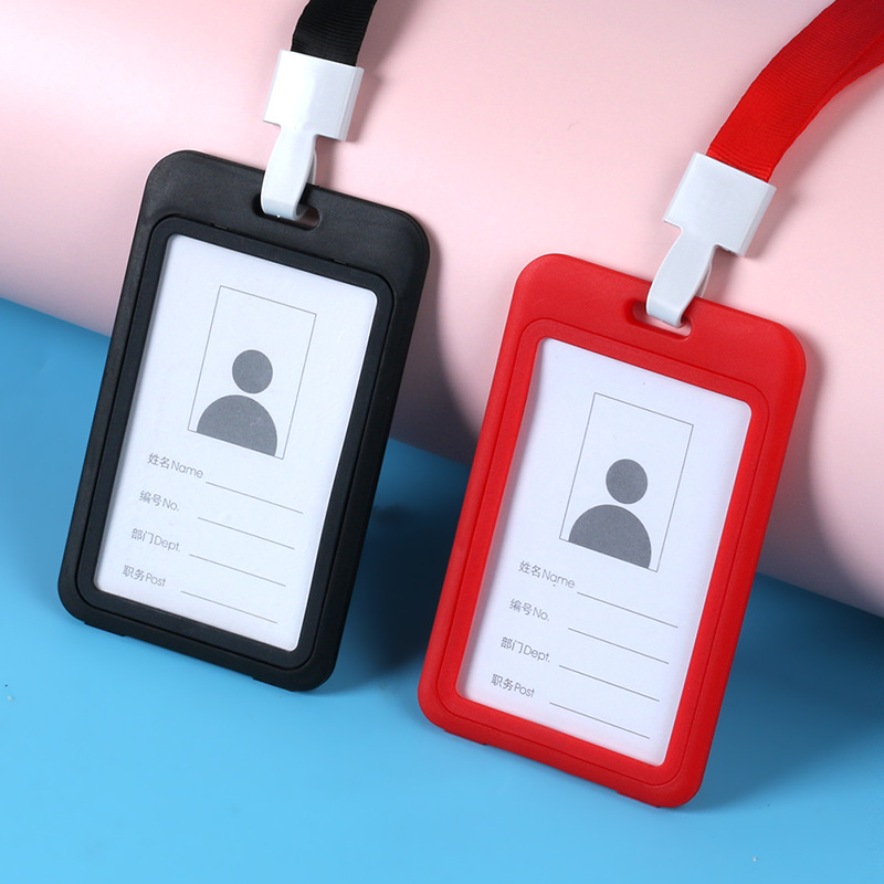 Certificado conjunto permiso de trabajo tarjeta transparente caso insignia etiqueta insignia cordón tarjeta de fábrica tarjeta de escuela estudiante