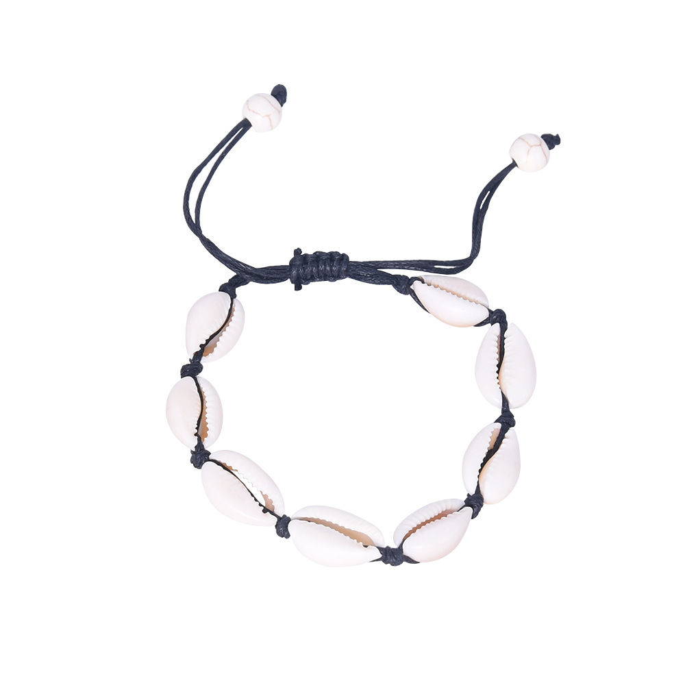 2PCS Schmuck Muschel handgewebt personalisierte Armband böhmischen Stil kreative Handarbeit_voghion.com