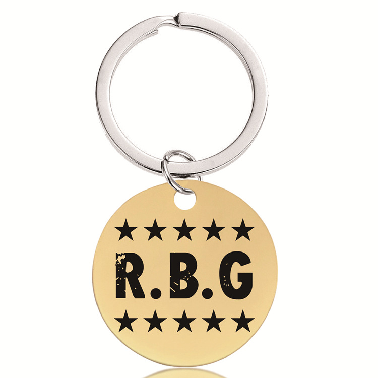 金色25内孔圆钥匙扣-字母