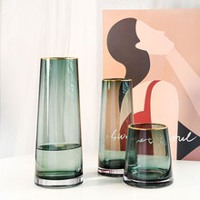 轻奢花瓶透明玻璃摆件客厅插花干花小创意简约北欧ins风水养网红