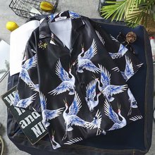 仙鹤衬衫男短袖中国风韩版休闲宽松潮流夏季帅气百搭痞帅衬衣外搭