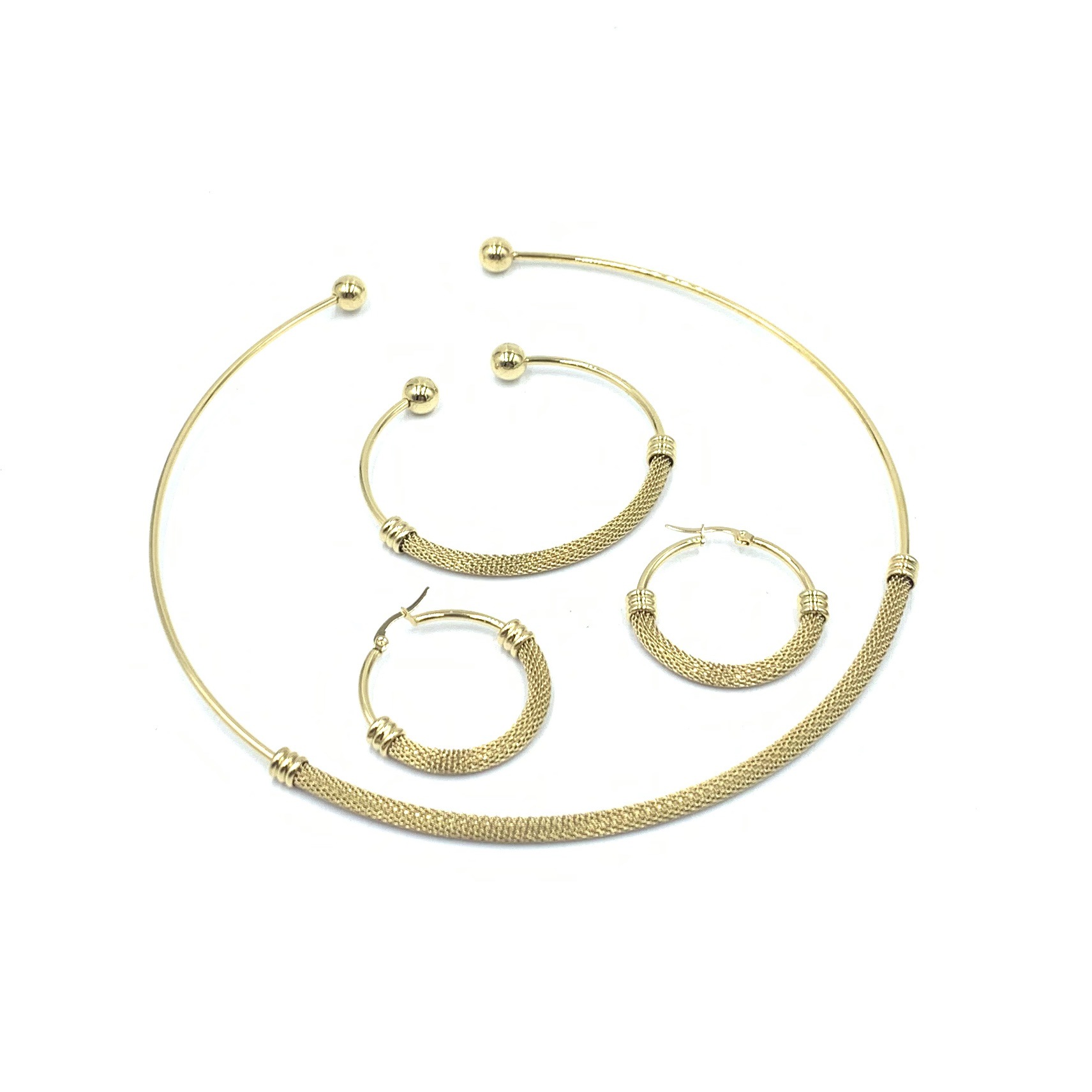 Choker Classification 304 Stainless Steel Chain Material PVD Coated 18K Gold Real Gold Plated Circle 303 Stainless Steel 304 Stainless Steel Simple Style Waterproof Non Tarnish 304 Stainless Steel Choker