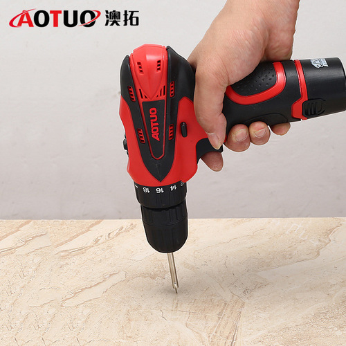 12V electric screwdriver set, lithium battery rechargeable drill, electric screwdriver driver, pistol drill wholesale