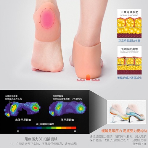 Heel protector silicone foot protector foot protector women's anti-crack socks heel dry crack cover heel crack