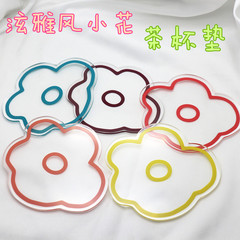 2020 trendy South Korean Haneul Myeong new transparent acrylic coaster for tea, Xiaohongshu small flower cross-border goods