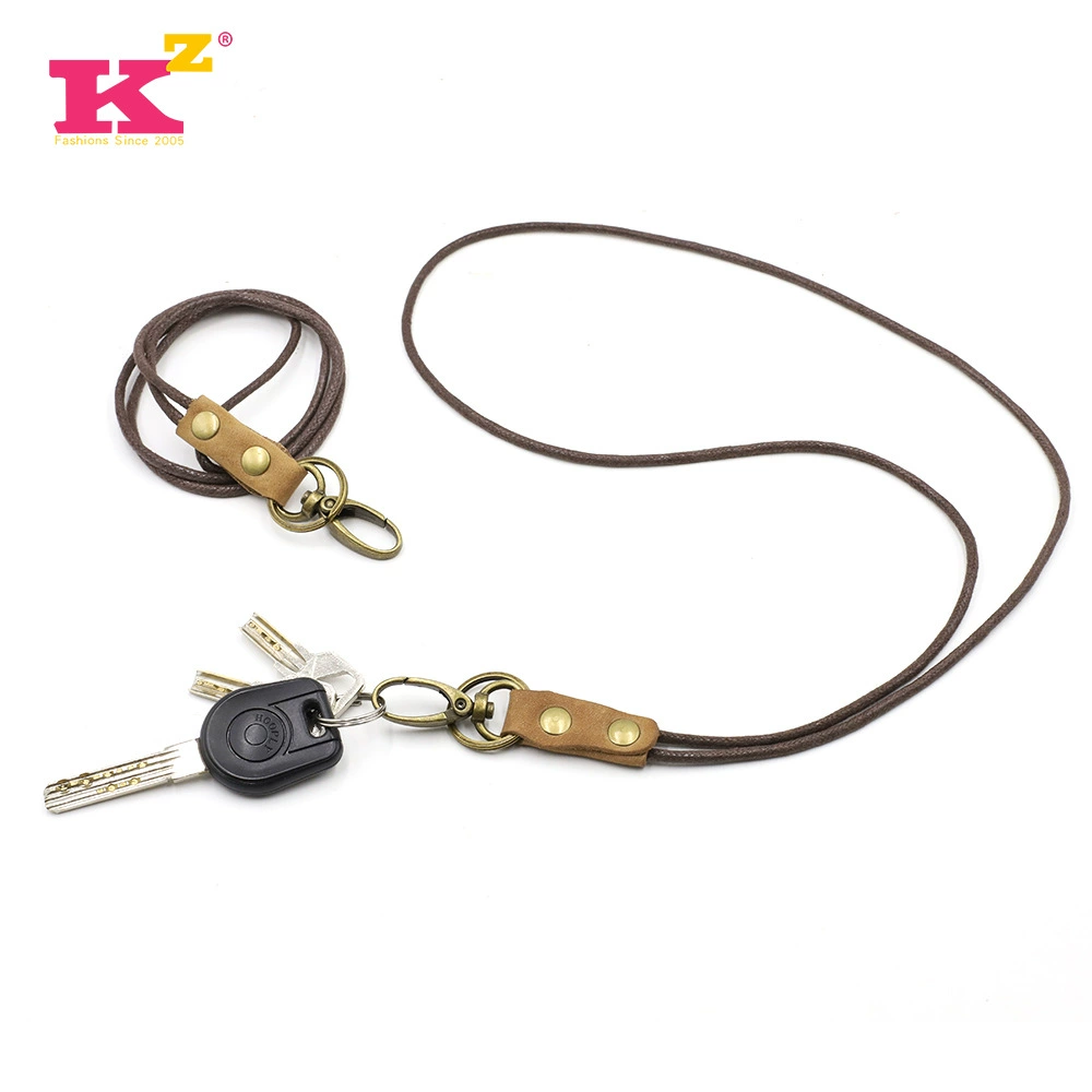 Leather strap, retro keychain for keys