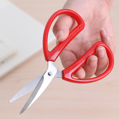 Household stainless steel scissors with red handle large red paper scissors student office stationery handmade small tailor scissors