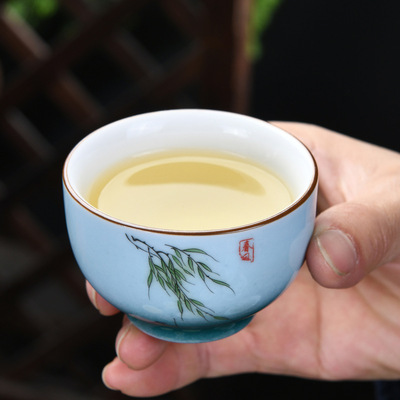 To fake something antique tea set ceramics teacup master Single cup Landscape painting Tea cup personal Tea cup medium , please Kung Fu Tea glass