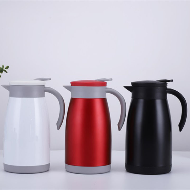 厂家定制款热水壶 纯色磨砂款保温水壶 泡茶咖啡不锈钢保温水壶