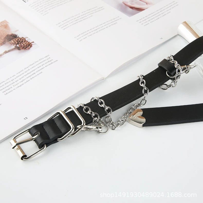Chain, trend belt, fashionable jeans, trousers for men and women, universal decorations, European style, punk style, wholesale