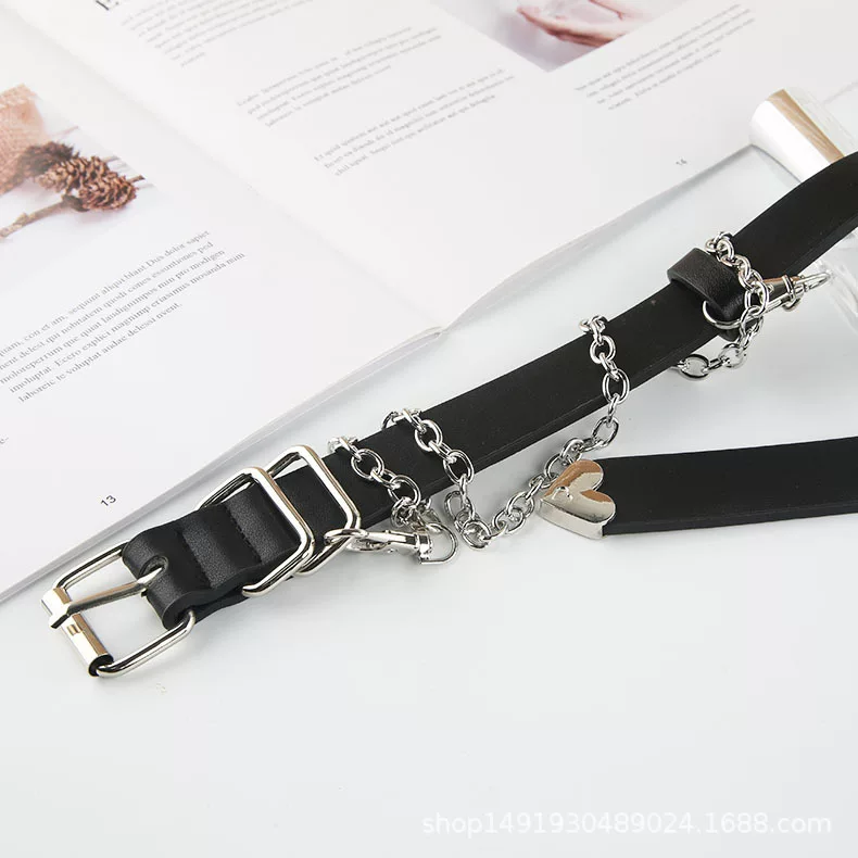 Chain, trend belt, fashionable jeans, trousers for men and women, universal decorations, European style, punk style, wholesale