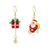 new pattern Versatile Irregular Christmas Earrings fashion Cartoon Drip Santa Claus gift Earrings goods in stock