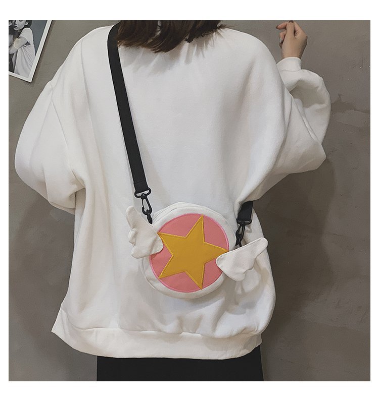 Japanese Fashion New   Cute Cartoon Magic Sakura Canvas Shoulder Bag Girl Cute Funny Purse  Wholesale display picture 27