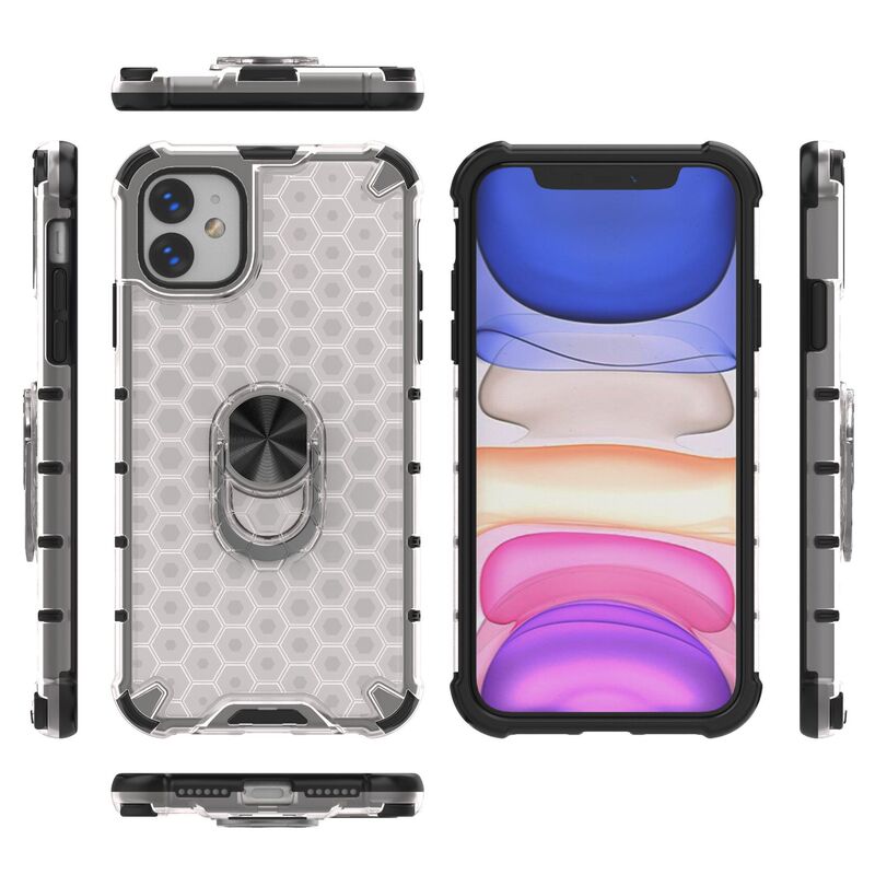 For millet CC9E honeycomb transparent ring mobile phone case Red Rice NOTE8T Four Corners drop-proof NOTE9S protective case