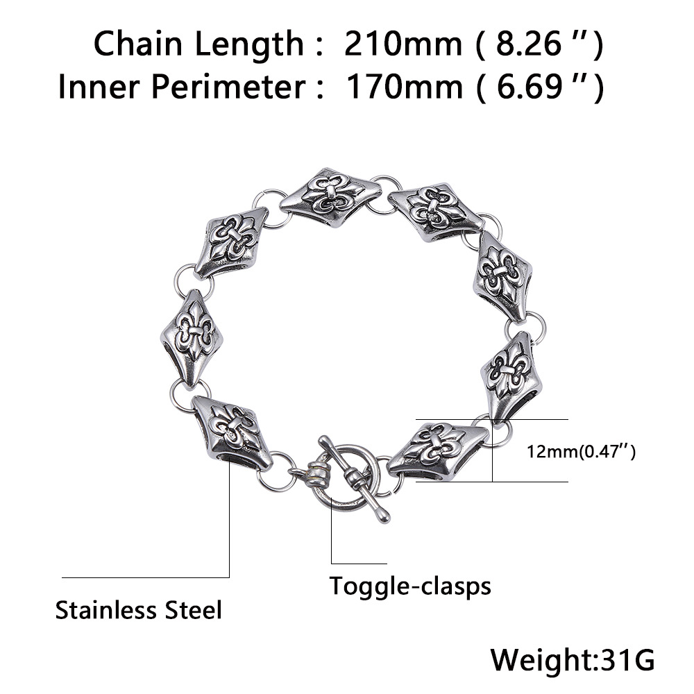 尺寸图(不锈钢手链）