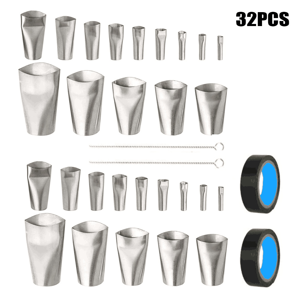 跨境专供32件套美缝工具填缝涂抹器不锈钢灌浆刮板填缝喷嘴修整用