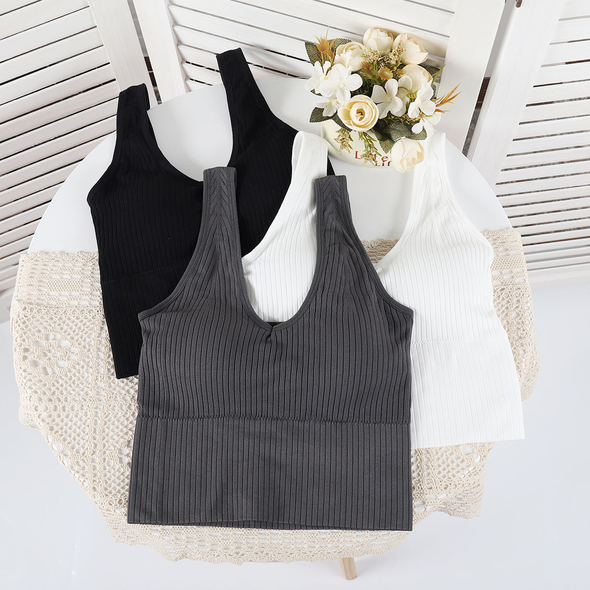 Autumn and winter 881# Hang Article Beautiful back seamless Wrap chest Sternum Korean Edition undergarment covering the chest and abdomen motion Primer vest source Manufactor