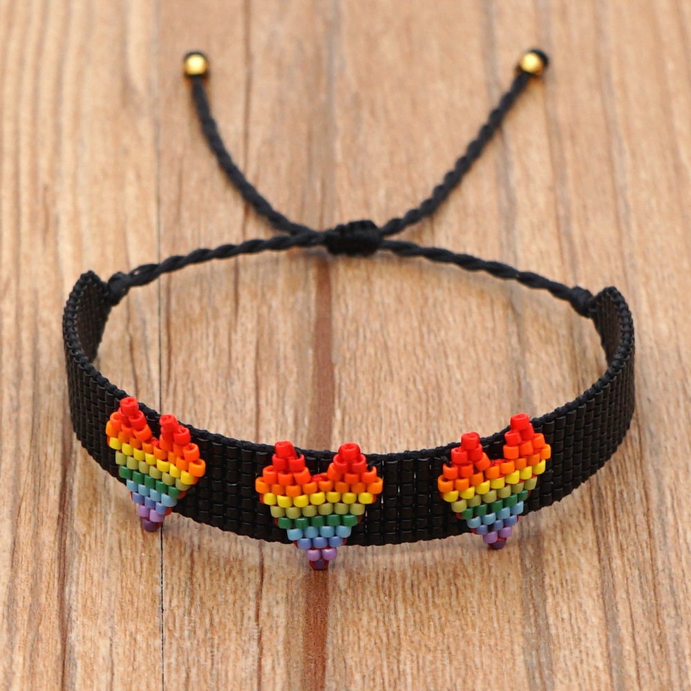 Nihaojewelry wholesale jewelry bohemian ethnic style Miyuki beads color woven braceletpicture14