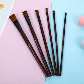 6支装尼龙毛画笔套装 油画笔水彩水粉画笔 820尼龙画笔