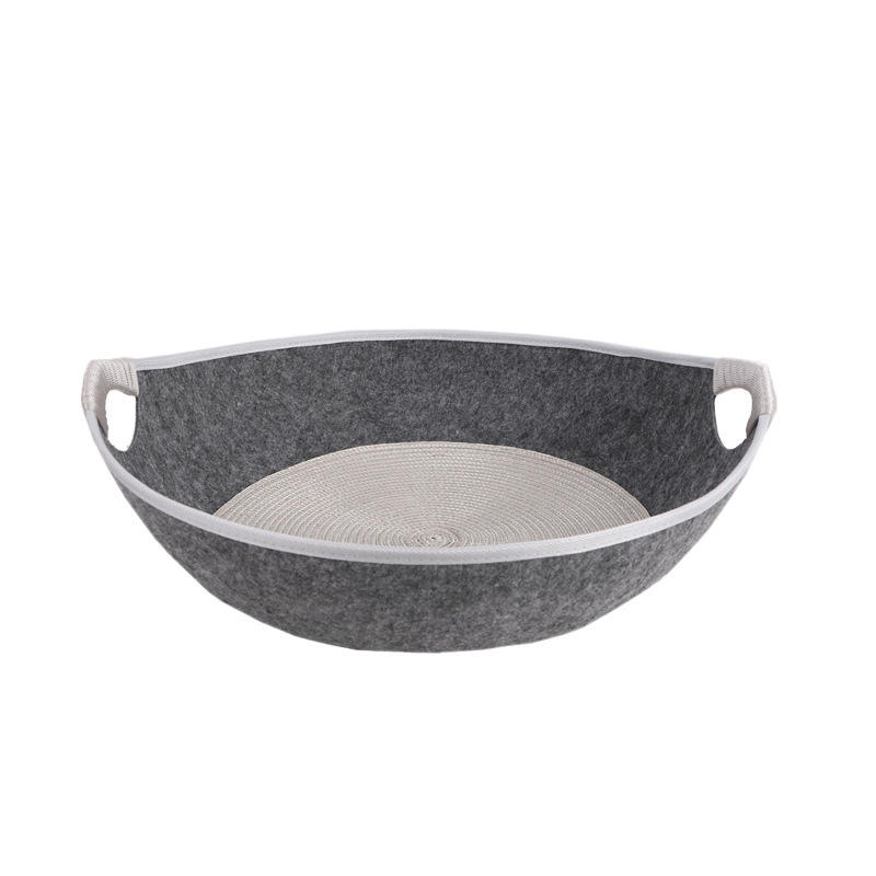 En stock suministro de fieltro integrado nido de gato olla nido de mascotas fondo plano nido de gato nido de mascotas
