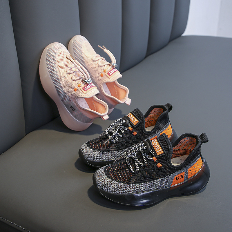 2020 spring and autumn new pattern children gym shoes ventilation Boy Running shoes girl Trendy shoes girl leisure time children's shoes