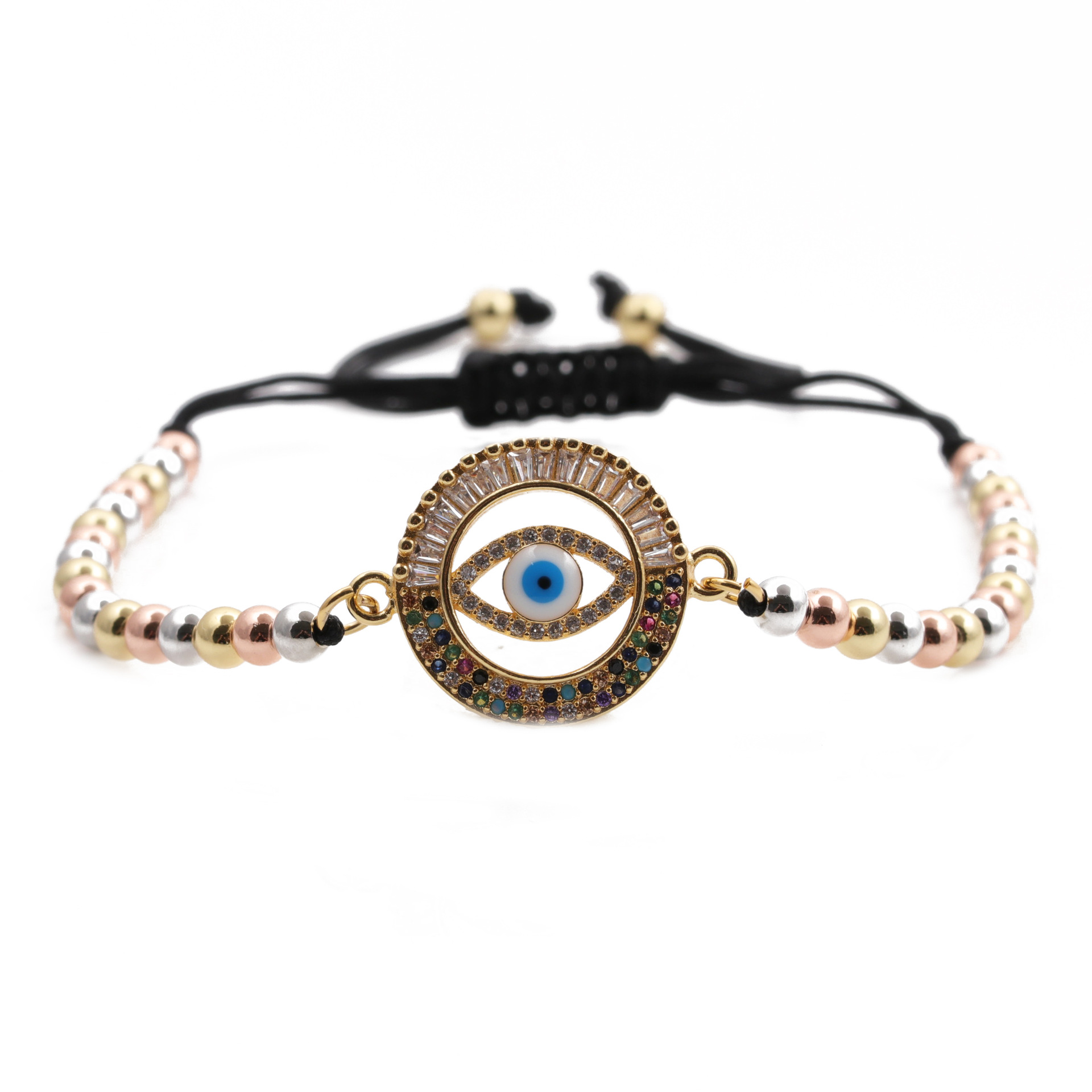 copper micro-inlaid zircon devilu0027s eye bracelet