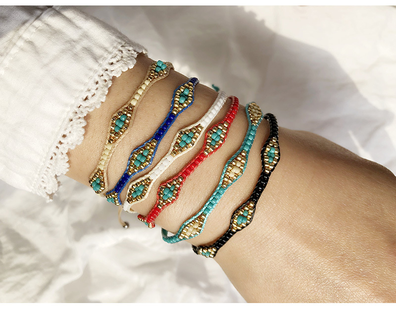 Ethnic Style Rhombus Bead, Braided Rope Braid Women's Bracelets display picture 3