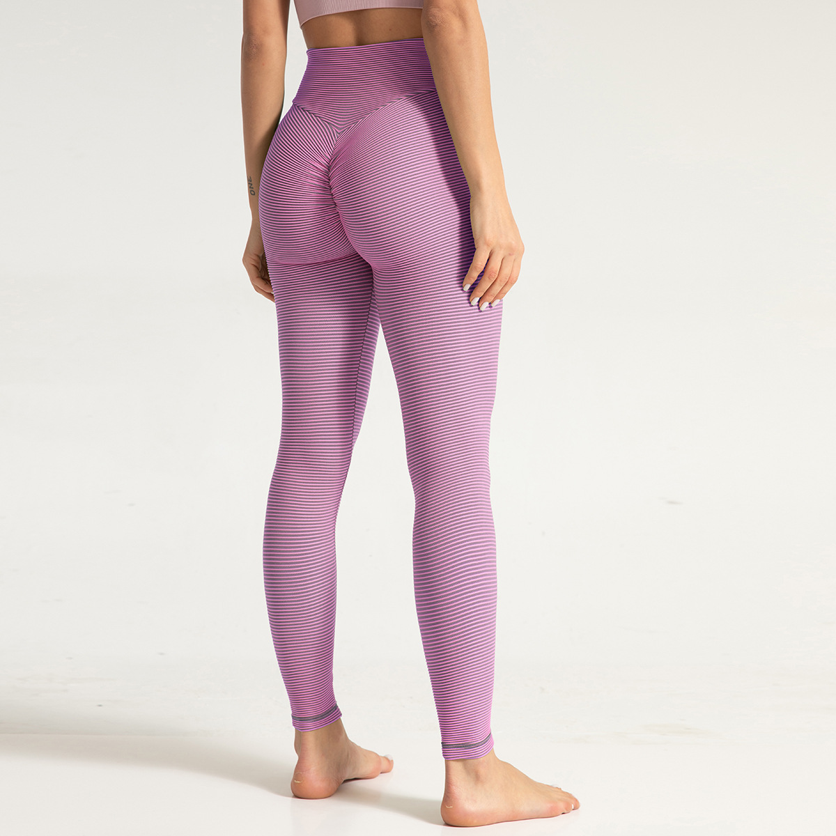 Seamless Striped Fitness Pants NSNS12244