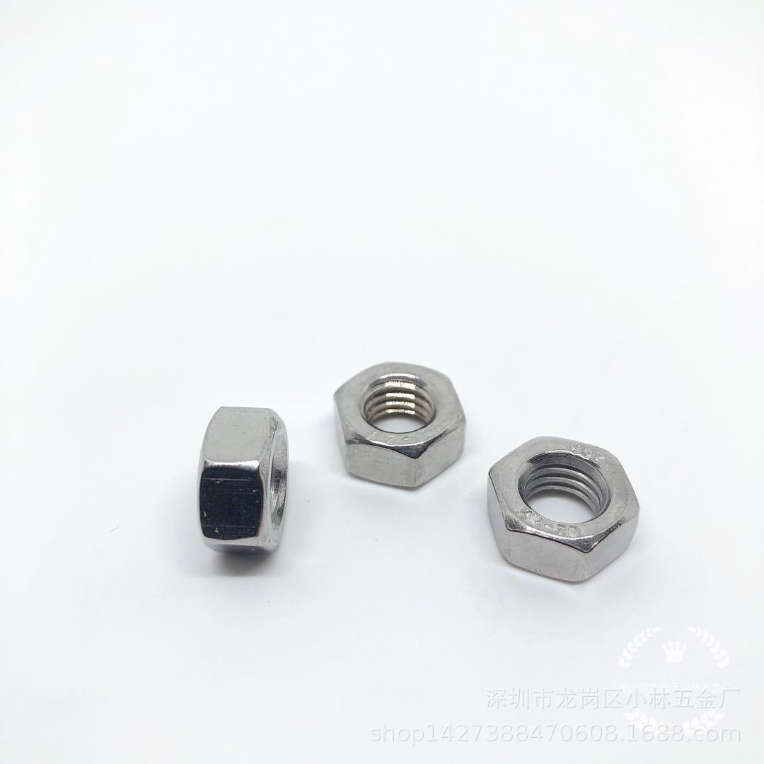 六角螺母316不锈钢六角螺帽DIN934螺丝帽M3M4M5M6M8M10M12-M48