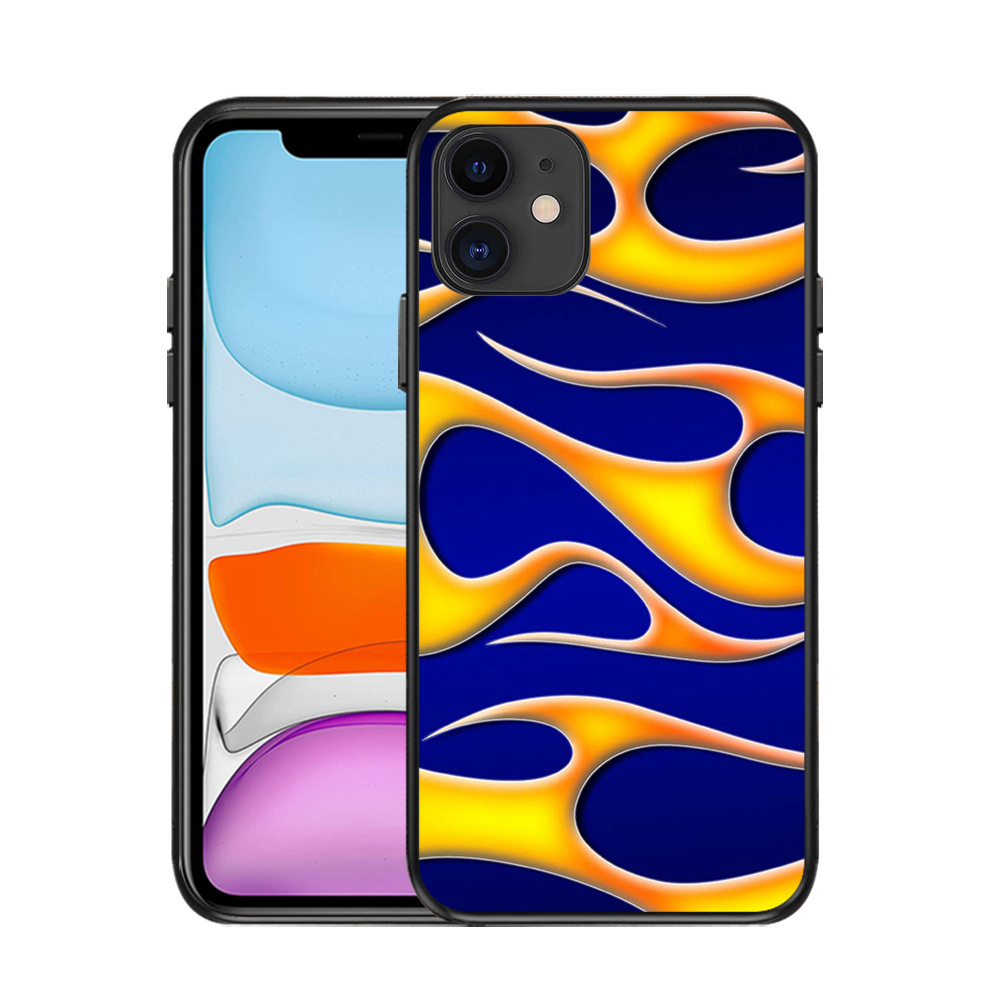 40g Weight iPhone Applicable Brands Phone Cases Classification tpu Material Flame Pattern Classic Style Style Tpu Flame Classic Style Phone Cases Phone Accessories 4