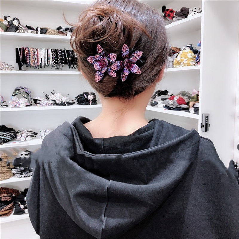 Fashion Flower Rhinestone Hair Clip display picture 2