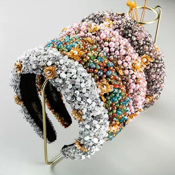 Women'S Handmade Silk Band With Silk Beads - ShopShipShake